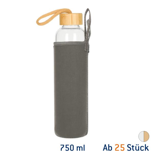 Glasflasche Bamboo Druck: ohne Druck